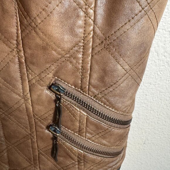 Montanaco Montana Clothing Company Faux Quilted Leather Vest Small - Picture 2 of 9
